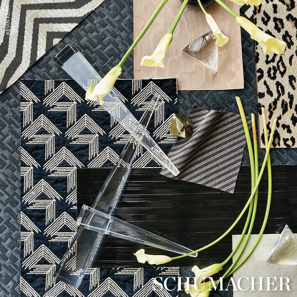 DOLOMITE PERFORMANCE - BLACK Schumacher Wallpaper | Wallpape DOLOMITE PERFORMANCE BLACK Schumacher Wallpaper wallpaper - SKU 5010740