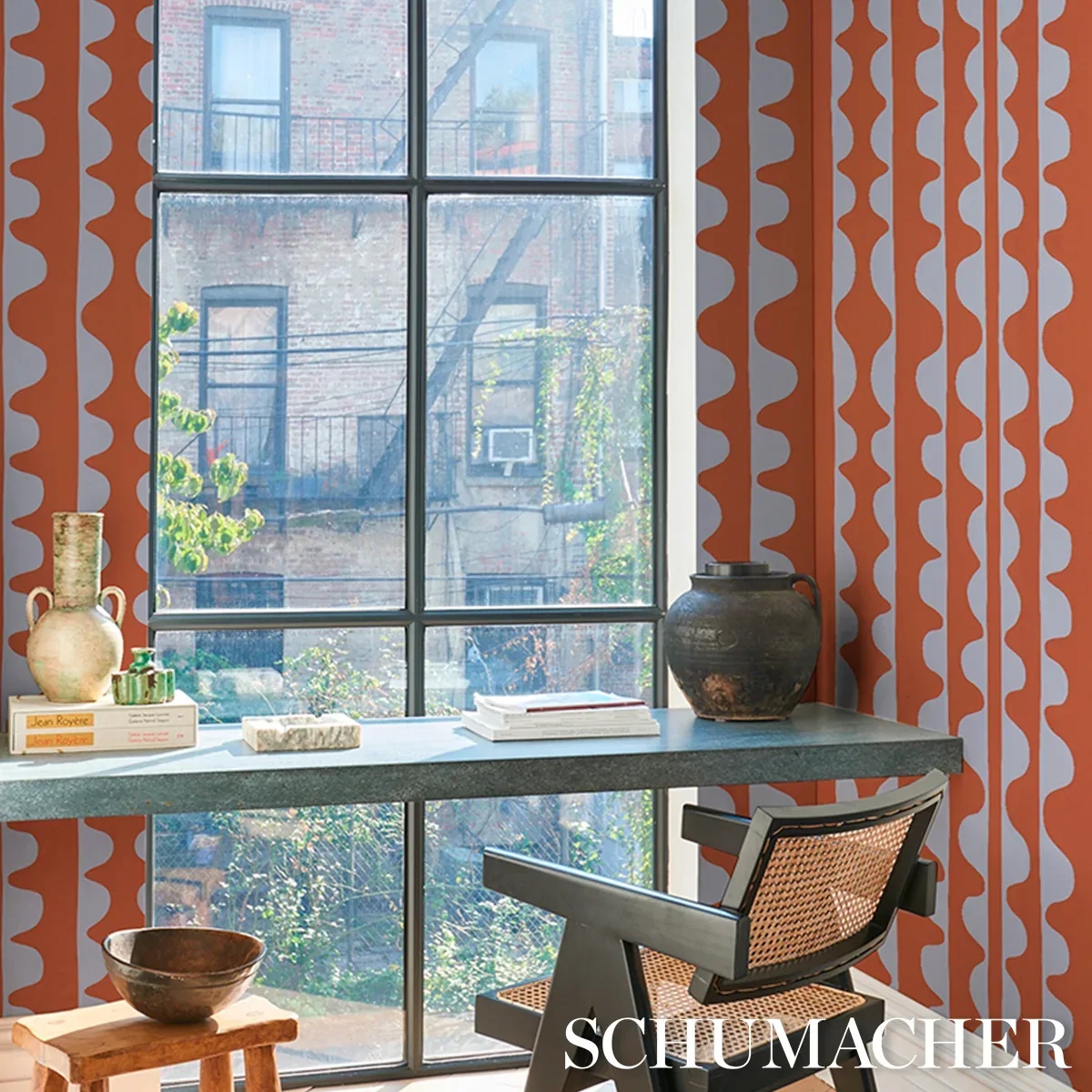 DRIFT CURRANT Schumacher Wallpaper wallpaper - SKU 5016622