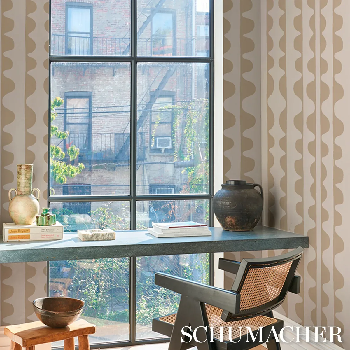 DRIFT HAND PRINT WAFER Schumacher Wallpaper wallpaper - SKU 5016620