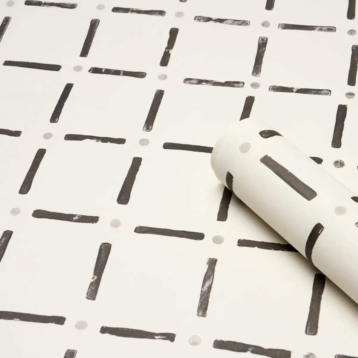 DRIFTING GRID BLACK Schumacher Wallpaper wallpaper - SKU 5015610