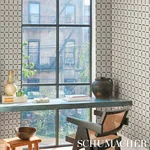 DRIFTING GRID BLACK Schumacher Wallpaper wallpaper - SKU 5015610