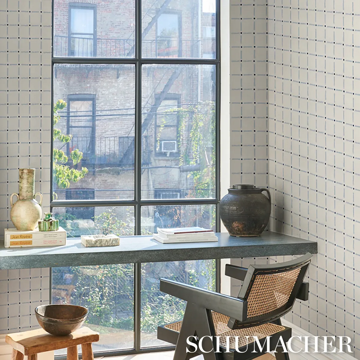 DRIFTING GRID - SKY Schumacher Wallpaper | Wallpaper Twins DRIFTING GRID SKY Schumacher Wallpaper wallpaper - SKU 5015611