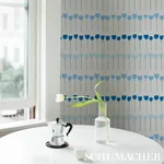EDIE BLUE PARROT Schumacher Wallpaper wallpaper - SKU 5012582