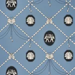 EDITH BLUE Schumacher Wallpaper wallpaper - SKU 5017841