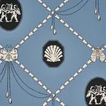 EDITH BLUE Schumacher Wallpaper wallpaper - SKU 5017841