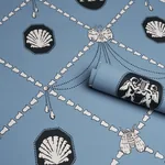 EDITH BLUE Schumacher Wallpaper wallpaper - SKU 5017841