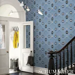 EDITH BLUE Schumacher Wallpaper wallpaper - SKU 5017841