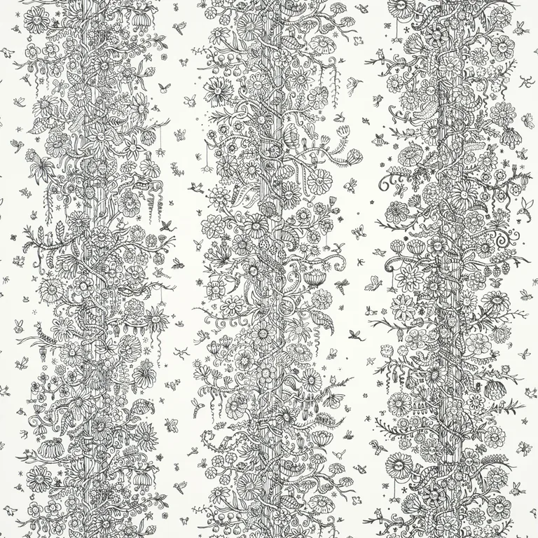 Schumacher EDWARD STEED'S TOWERS OF FLOWERS wallpaper