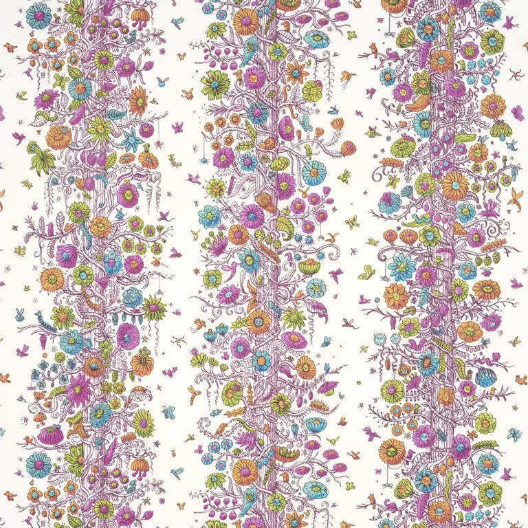 Schumacher EDWARD STEED'S TOWERS OF FLOWERS wallpaper