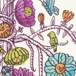 EDWARD STEED'S TOWERS OF FLOWERS MULTICOLOR BURST Schumacher Wallpaper wallpaper - SKU 5016140
