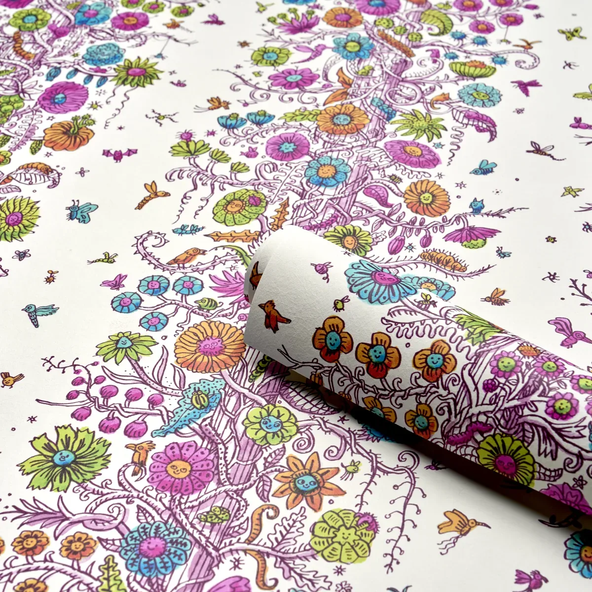EDWARD STEED'S TOWERS OF FLOWERS MULTICOLOR BURST Schumacher Wallpaper wallpaper - SKU 5016140