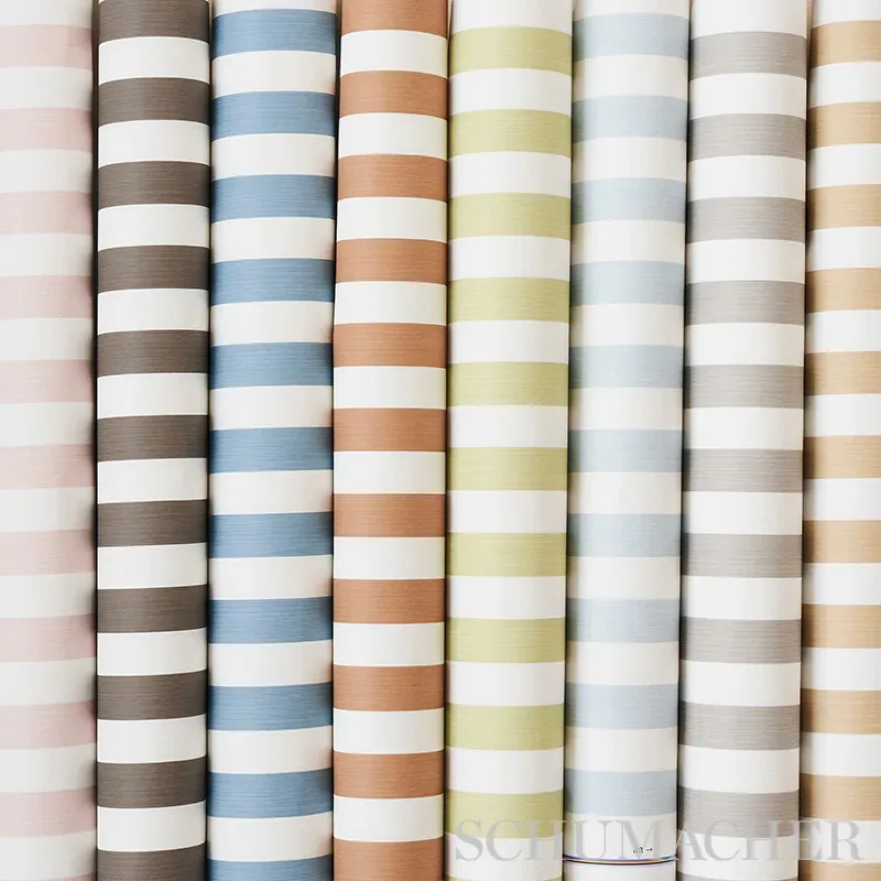 EDWIN STRIPE MEDIUM CITRON Schumacher Wallpaper wallpaper - SKU 5011888