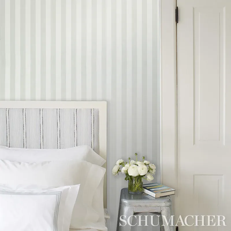 EDWIN STRIPE MEDIUM CITRON Schumacher Wallpaper wallpaper - SKU 5011888