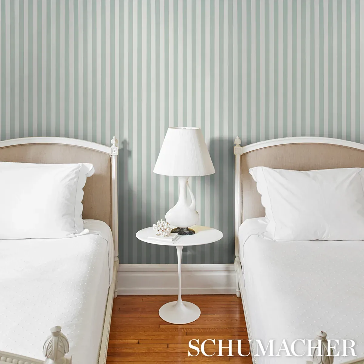 EDWIN STRIPE MEDIUM - EUCALYPTUS Schumacher Wallpaper | Wall EDWIN STRIPE MEDIUM EUCALYPTUS Schumacher Wallpaper wallpaper - SKU 5013613