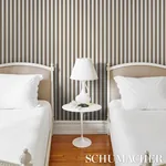 EDWIN STRIPE MEDIUM - MOCHA Schumacher Wallpaper | Wallpaper EDWIN STRIPE MEDIUM MOCHA Schumacher Wallpaper wallpaper - SKU 5013612