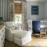 EDWIN STRIPE MEDIUM SLATE Schumacher Wallpaper wallpaper - SKU 5011885