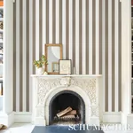 EDWIN STRIPE WIDE - MOCHA Schumacher Wallpaper | Wallpaper T EDWIN STRIPE WIDE MOCHA Schumacher Wallpaper wallpaper - SKU 5013621