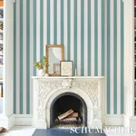 EDWIN STRIPE WIDE - TEAL Schumacher Wallpaper | Wallpaper Tw EDWIN STRIPE WIDE TEAL Schumacher Wallpaper wallpaper - SKU 5013623