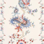 ELENA PAISLEY STRIPE BLUE Schumacher Wallpaper wallpaper - SKU 5012891