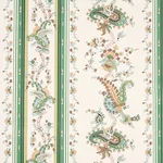 ELENA PAISLEY STRIPE GREEN Schumacher Wallpaper wallpaper - SKU 5012890