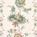 ELENA PAISLEY STRIPE GREEN Schumacher Wallpaper wallpaper - SKU 5012890