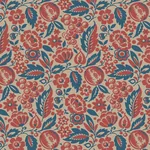 ELISE RED AND BLUE Schumacher Wallpaper wallpaper - SKU 4816