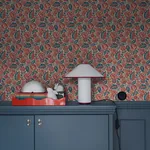 ELISE RED AND BLUE Schumacher Wallpaper wallpaper - SKU 4816