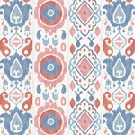 ELIZIA IKAT ROSE & INDIGO Schumacher Wallpaper wallpaper - SKU 5010712