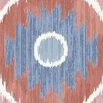 ELIZIA IKAT ROSE & INDIGO Schumacher Wallpaper wallpaper - SKU 5010712
