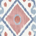 ELIZIA IKAT ROSE & INDIGO Schumacher Wallpaper wallpaper - SKU 5010712