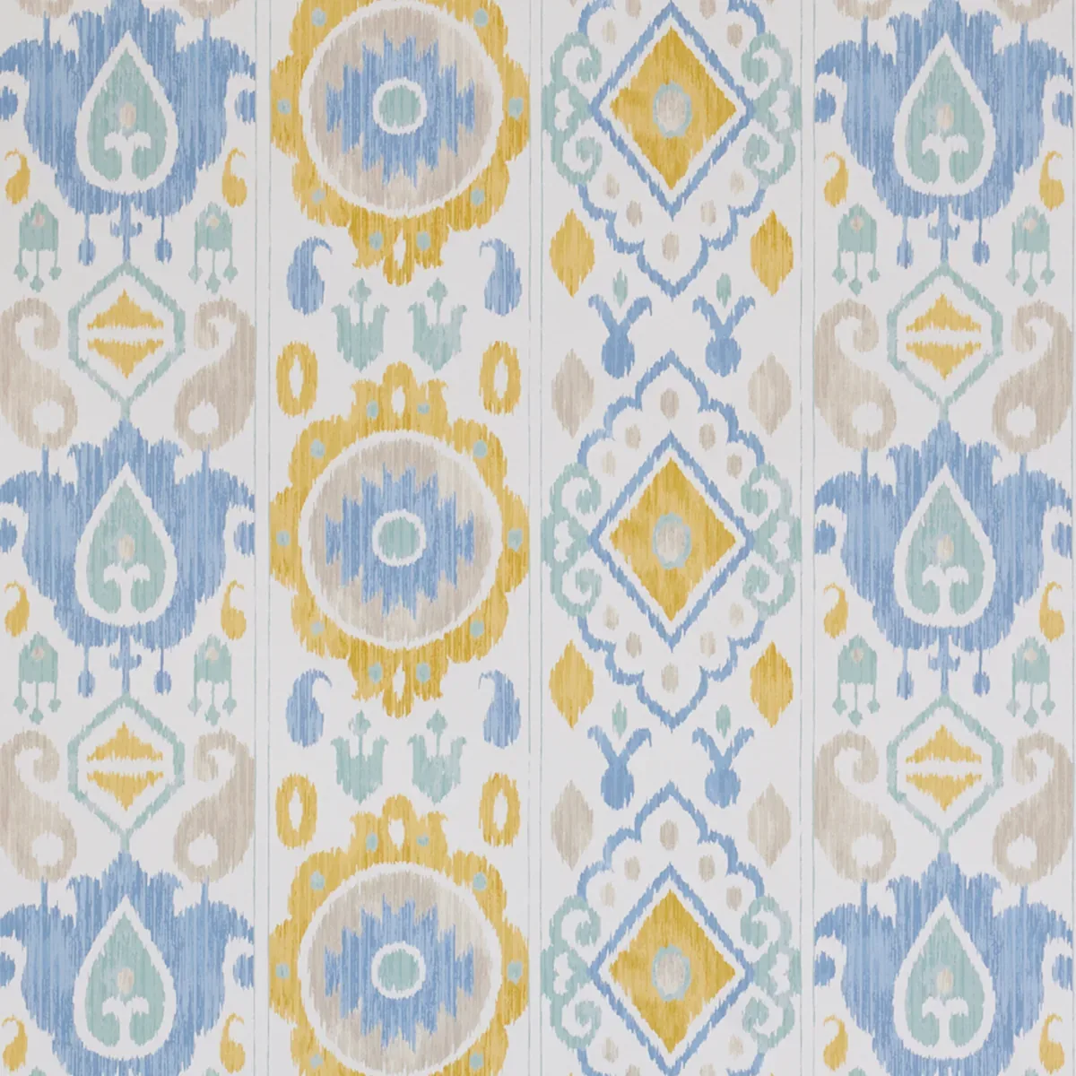 ELIZIA IKAT SKY & OCHRE Schumacher Wallpaper wallpaper - SKU 5010711