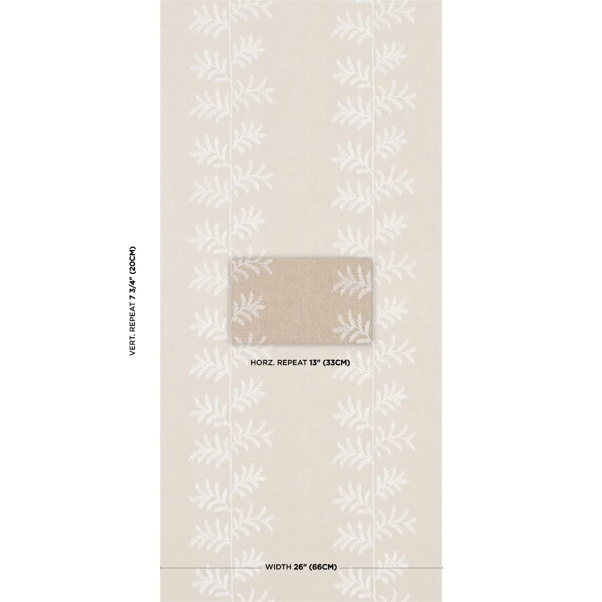 ELOISE EMBROIDERY WALLCOVERING NATURAL Schumacher Wallpaper wallpaper - SKU 5017101