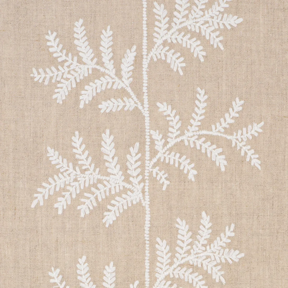 ELOISE EMBROIDERY WALLCOVERING NATURAL Schumacher Wallpaper wallpaper - SKU 5017101