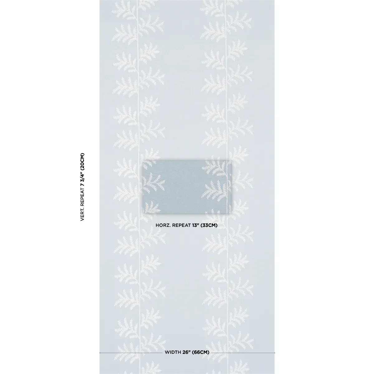 ELOISE EMBROIDERY WALLCOVERING SKY Schumacher Wallpaper wallpaper - SKU 5017102
