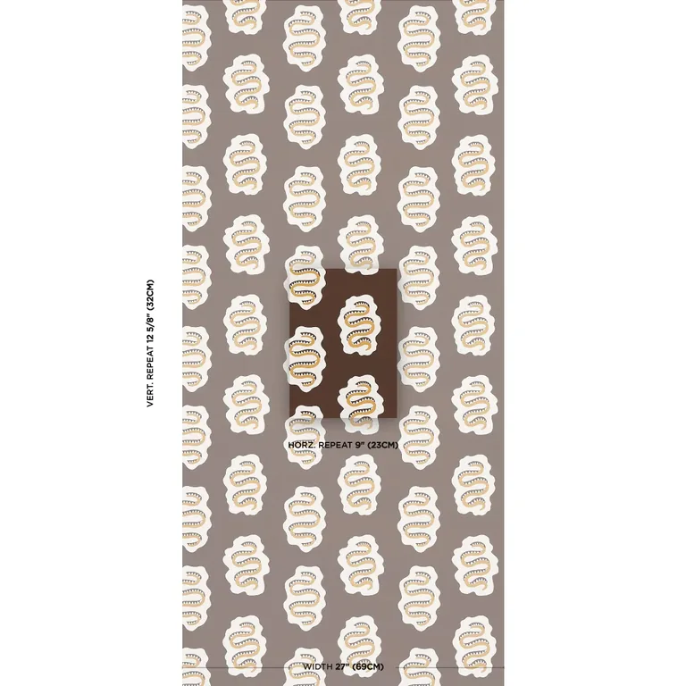 Schumacher Elsa wallpaper, color AMBER, SKU 5014812
