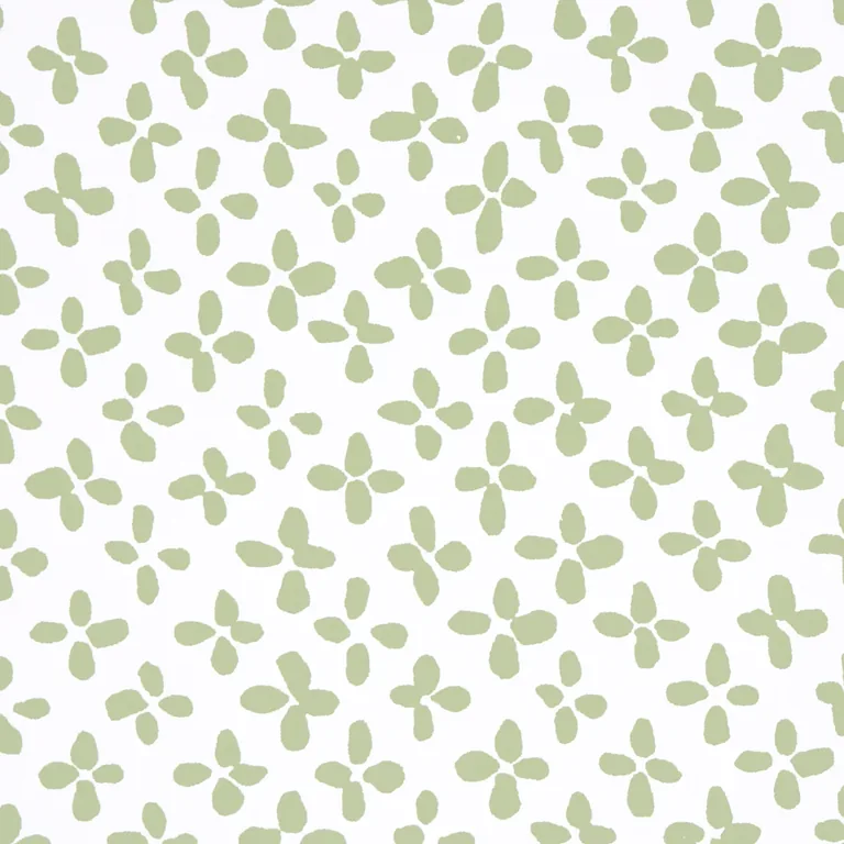 Schumacher EMERSON wallpaper, color GREEN ON IVORY, SKU 5013942