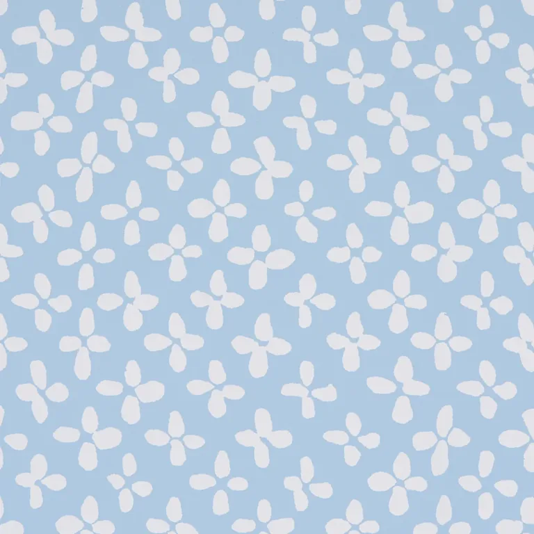 Schumacher EMERSON wallpaper, color IVORY ON SKY, SKU 5013940