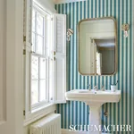 EMMA STRIPE - AZURE Schumacher Wallpaper | Wallpaper Twins EMMA STRIPE AZURE Schumacher Wallpaper wallpaper - SKU 5017214