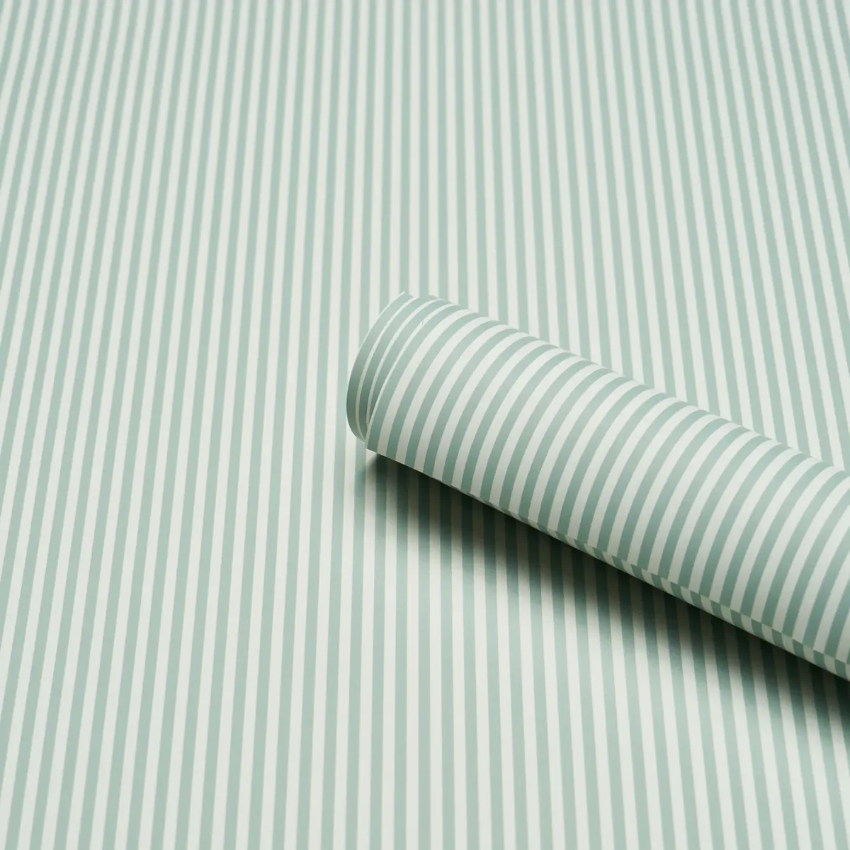 EMMA STRIPE NARROW TEAL Schumacher Wallpaper wallpaper - SKU 5017195