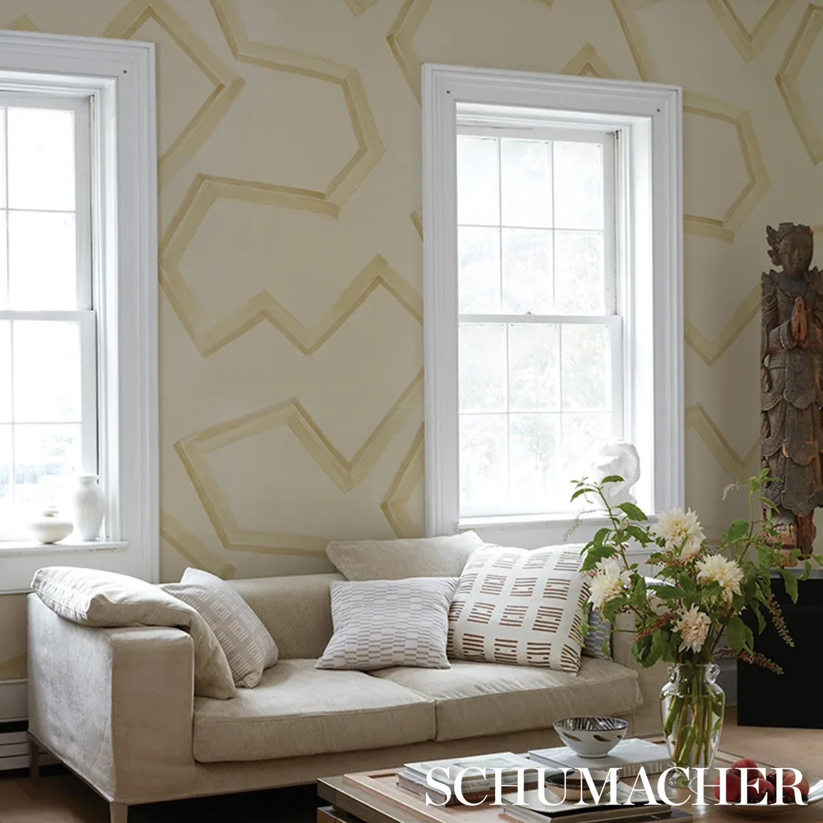 ENZO SISAL STRAW Schumacher Wallpaper wallpaper - SKU 5013052