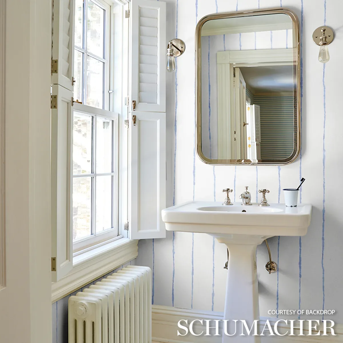EPHEMERA CORNFLOWER Schumacher Wallpaper wallpaper - SKU 5014870