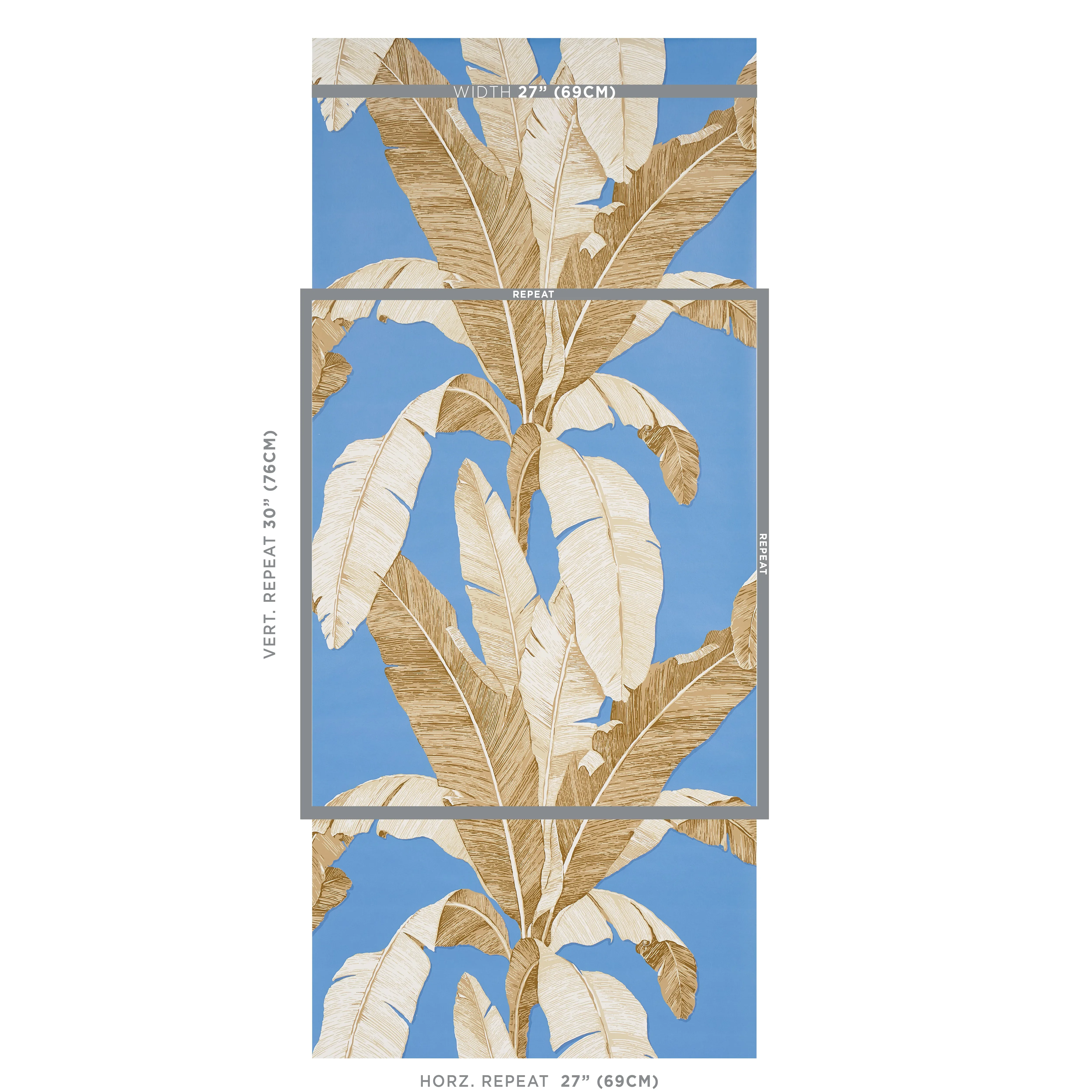 ERISIMO BLUE Schumacher Wallpaper wallpaper - SKU 5012112