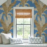 ERISIMO BLUE Schumacher Wallpaper wallpaper - SKU 5012112