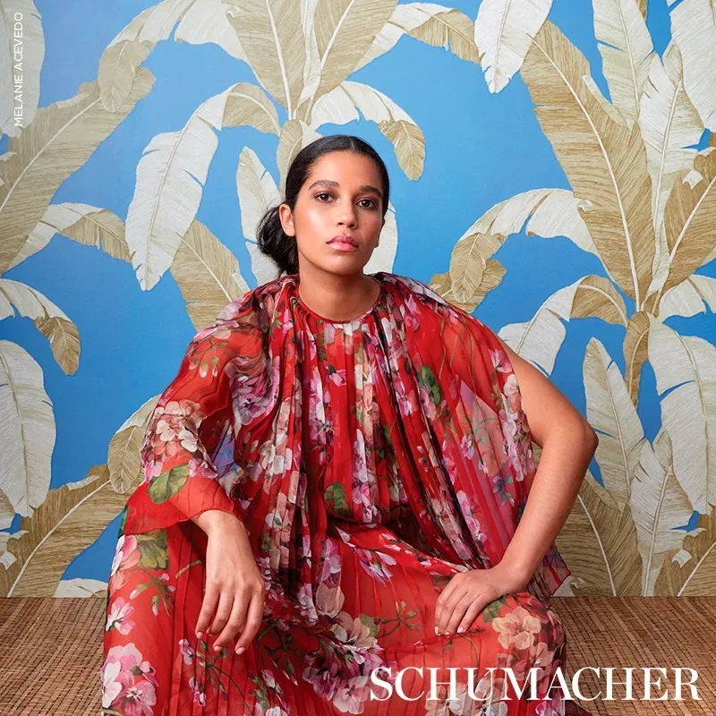 ERISIMO BLUE Schumacher Wallpaper wallpaper - SKU 5012112