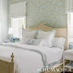ESTELLE - GREEN Schumacher Wallpaper | Wallpaper Twins ESTELLE GREEN Schumacher Wallpaper wallpaper - SKU 5010392