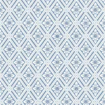 ESTER - BLUE AND WHITE Schumacher Wallpaper | Wallpaper Twin ESTER BLUE AND WHITE Schumacher Wallpaper wallpaper - SKU 6148