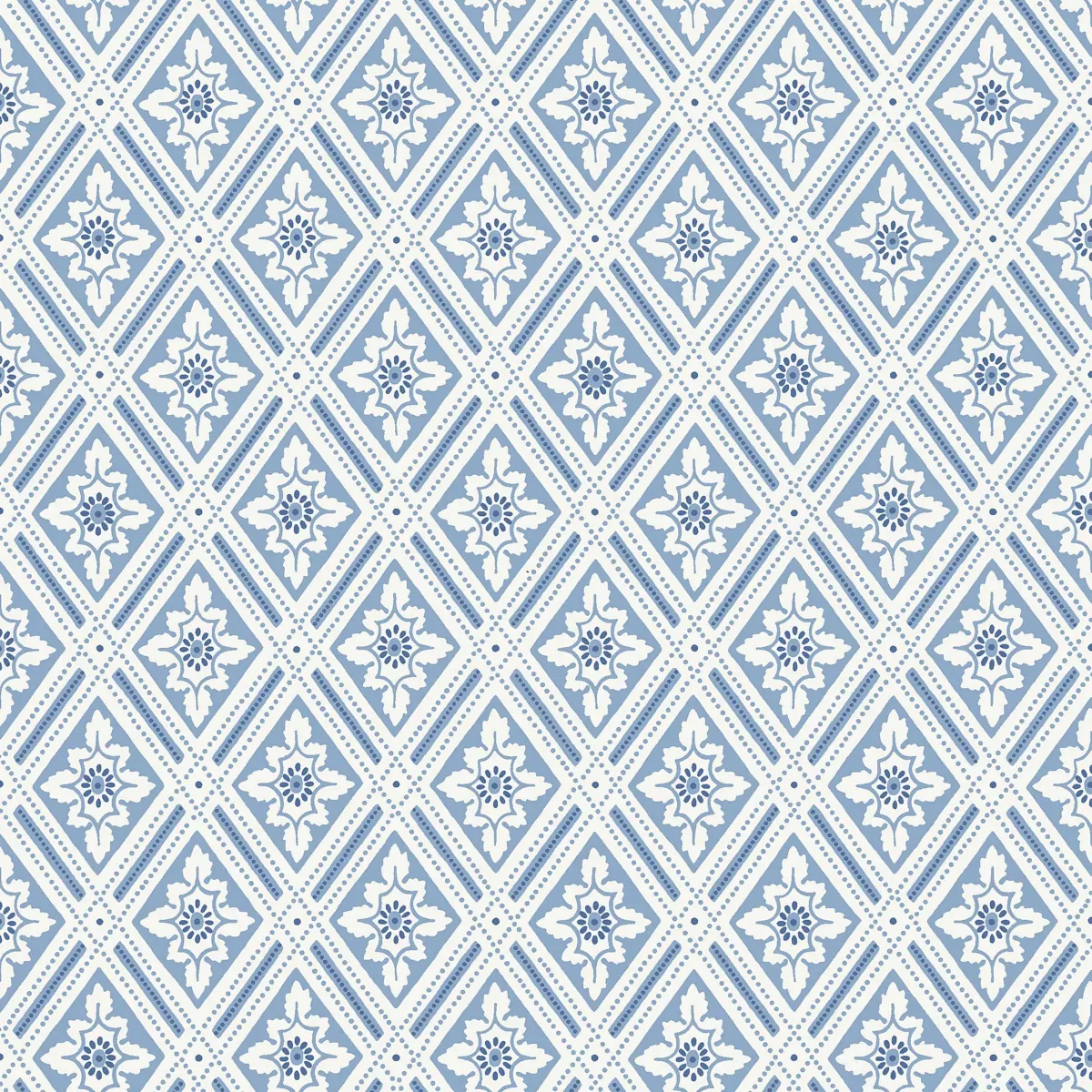 ESTER BLUE AND WHITE Schumacher Wallpaper wallpaper - SKU 6148