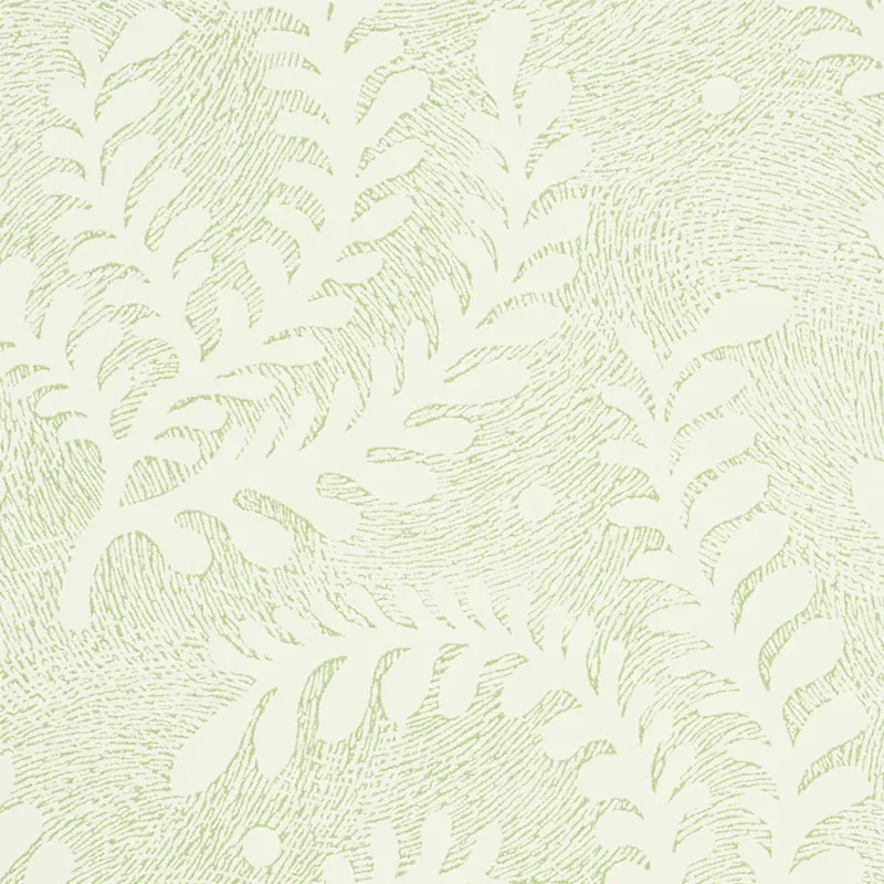 ETCHED FERN - LEAF Schumacher Wallpaper | Wallpaper Twins ETCHED FERN LEAF Schumacher Wallpaper wallpaper - SKU 5010381