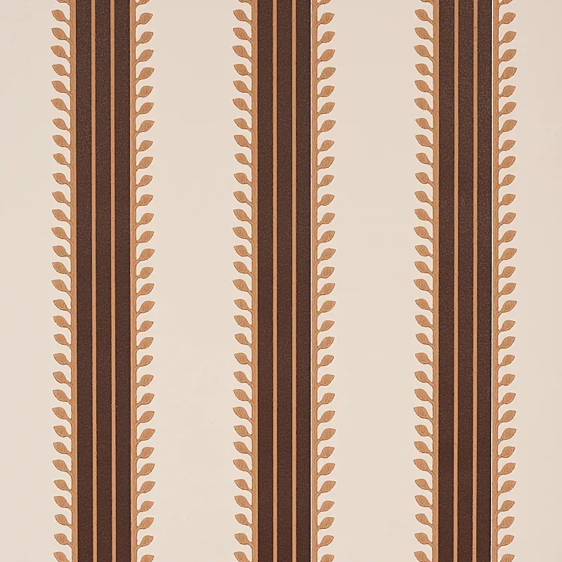 ETRUSCAN STRIPE BROWN Schumacher Wallpaper wallpaper - SKU 5012850