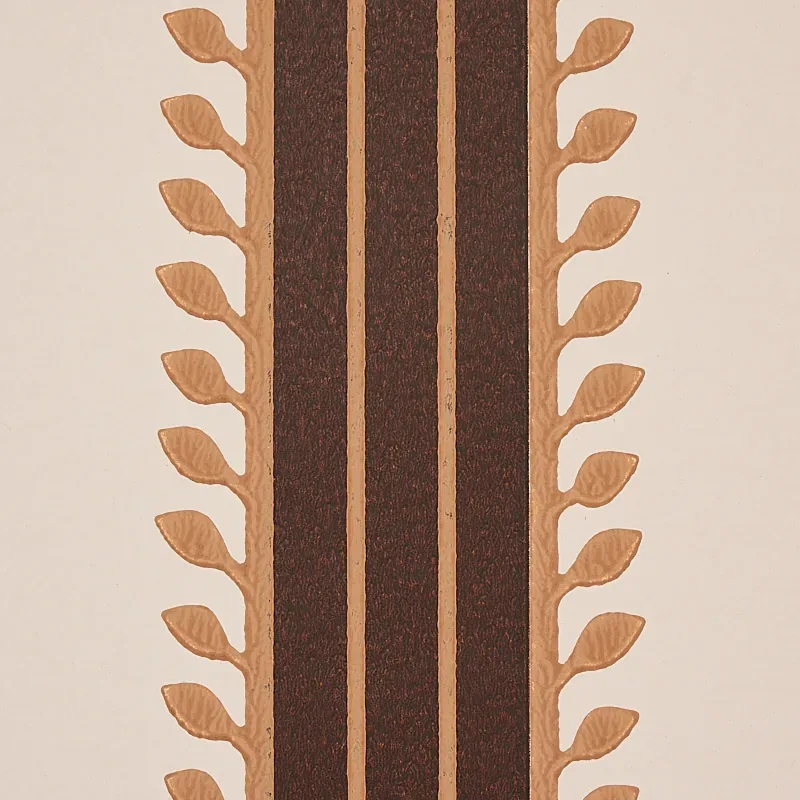 ETRUSCAN STRIPE BROWN Schumacher Wallpaper wallpaper - SKU 5012850
